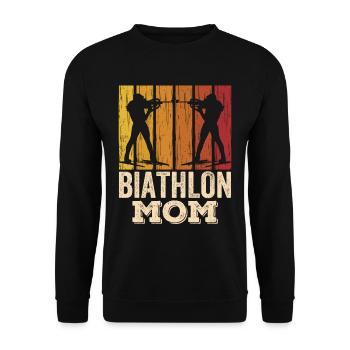 Biathlon Maman Biathlète Biathlète Biathlète Biathlons Sport - Sweat-shirt Unisexe - noir - Devant - Alina (178cm) & Michal (187cm)