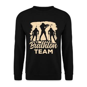Biathlon Équipe Biathlète Biathlons Sport Biathlète - Sweat-shirt Unisexe - noir - Devant - Alina (178cm) & Michal (187cm)