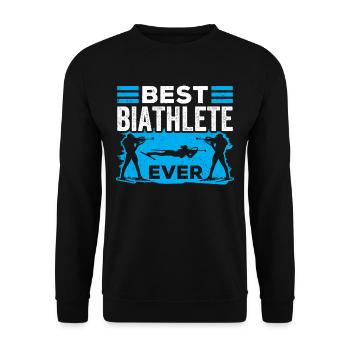 Meilleur biathlète de tous les temps Biathlon Biathlète - Sweat-shirt Unisexe - noir - Devant - Alina (178cm) & Michal (187cm)