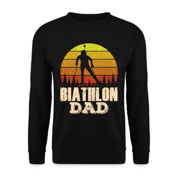 Biathlon Papa Biathlète Sport Biathlons Biathlète - Sweat-shirt Unisexe - noir - Devant - Alina (178cm) & Michal (187cm)
