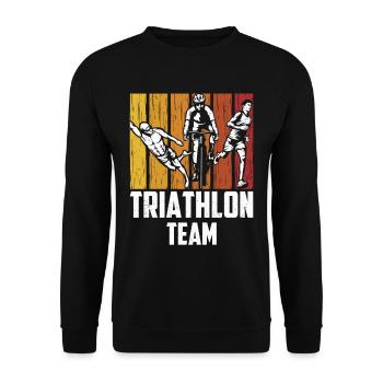Triathlon Team Triathlete Triathlons Triathlete - Unisex Sweatshirt - black - Front - Alina (178cm) & Michal (187cm)