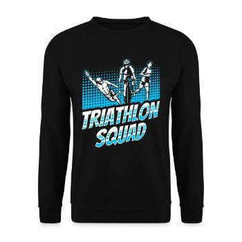 Triathlon Team Triathlons Triathlete Triathlete - Unisex Sweatshirt - black - Front - Alina (178cm) & Michal (187cm)
