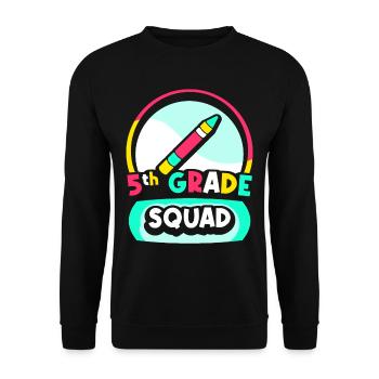 5th Grade Team Fifth Year School - Unisex Sweatshirt - black - Front - Alina (178cm) & Michal (187cm)
