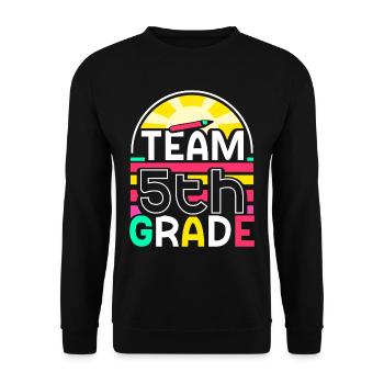 Équipe 5 classe école cinquième année cinquième année - Sweat-shirt Unisexe - noir - Devant - Alina (178cm) & Michal (187cm)
