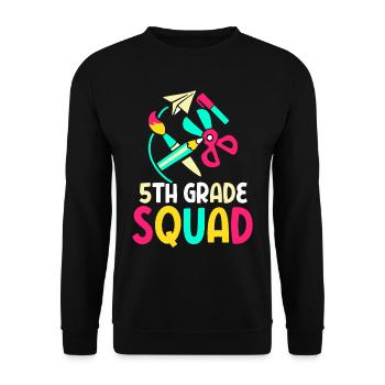 5th Grade Team School Fifth Grade Fifth Year - Unisex Sweatshirt - black - Front - Alina (178cm) & Michal (187cm)