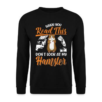 Cadeau Hamster Doré Hamster - Sweat-shirt Unisexe - noir - Devant - Alina (178cm) & Michal (187cm)
