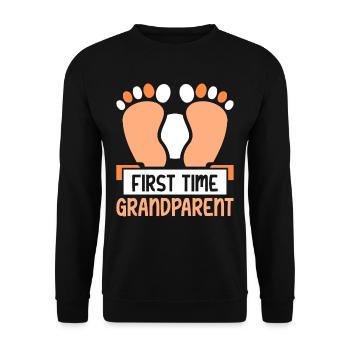 For the first time grandparents pregnant sweet first time - Unisex Sweatshirt - black - Front - Alina (178cm) & Michal (187cm)