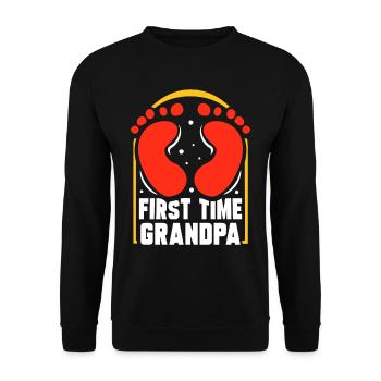 The first time grandpa first time grandparents sweet - Unisex Sweatshirt - black - Front - Alina (178cm) & Michal (187cm)