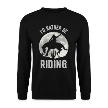 I would rather ride riding riding riding horse - Unisex Sweatshirt - black - Front - Alina (178cm) & Michal (187cm)