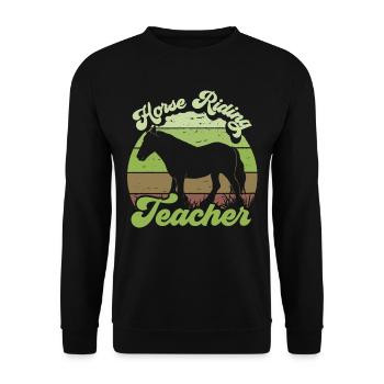 Moniteur d’équitation Cours d’équitation Équitation - Sweat-shirt Unisexe - noir - Devant - Alina (178cm) & Michal (187cm)