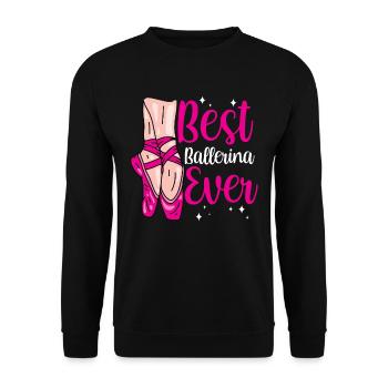 Best Ballerina Ever Dancer Ballet - Unisex Sweatshirt - black - Front - Alina (178cm) & Michal (187cm)