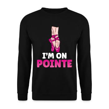 Je suis sur Pointe Ballerina Ballet Dancer - Sweat-shirt Unisexe - noir - Devant - Alina (178cm) & Michal (187cm)