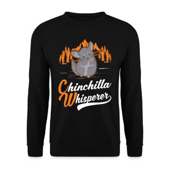 Chinchilla Flüsterer Chinchilla Whisperer - Unisex Pullover - Schwarz - Vorne - Alina (178cm) & Michal (187cm)