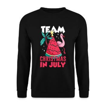 L’équipe Weihnachten Im Juli Santa Christmas en juillet - Sweat-shirt Unisexe - noir - Devant - Alina (178cm) & Michal (187cm)