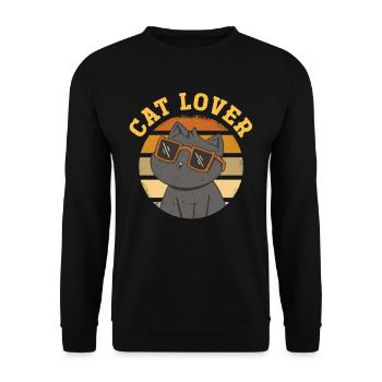 Cat Lovers Cute Cat Pet Cats - Unisex Sweatshirt - black - Front - Alina (178cm) & Michal (187cm)