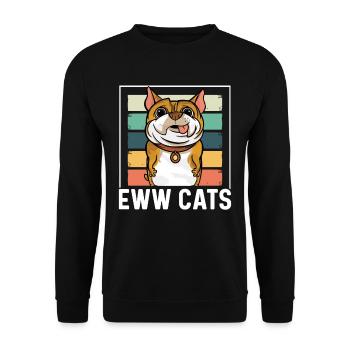 yuck cat sayings animal lover puppy dog - Unisex Sweatshirt - black - Front - Alina (178cm) & Michal (187cm)