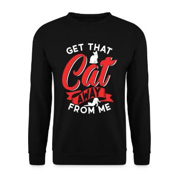 Take the cat away from me puppy dog lover - Unisex Sweatshirt - black - Front - Alina (178cm) & Michal (187cm)