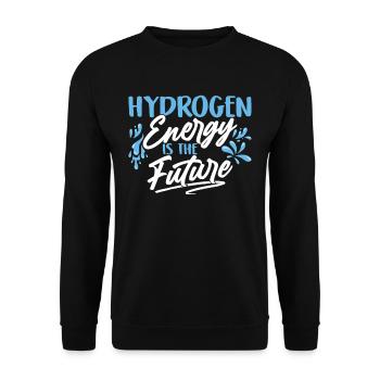 Energy from hydrogen is the future Hydrogen - Unisex Sweatshirt - black - Front - Alina (178cm) & Michal (187cm)