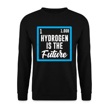Hydrogen is the future Hydrogen Element - Unisex Sweatshirt - black - Front - Alina (178cm) & Michal (187cm)