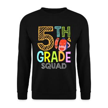 Équipe de 5 classes École de cinquième année - Sweat-shirt Unisexe - noir - Devant - Alina (178cm) & Michal (187cm)