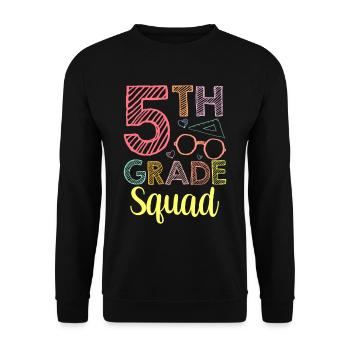 Équipe de 5 classes École de cinquième année - Sweat-shirt Unisexe - noir - Devant - Alina (178cm) & Michal (187cm)