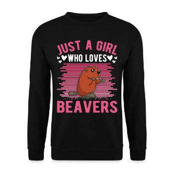 Beaver Girl Beaver Dam - Sweat-shirt Unisexe - noir - Devant - Alina (178cm) & Michal (187cm)