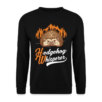 Igel Flüsterer Hérisson Whisperer - Sweat-shirt Unisexe - noir - Devant - Alina (178cm) & Michal (187cm)