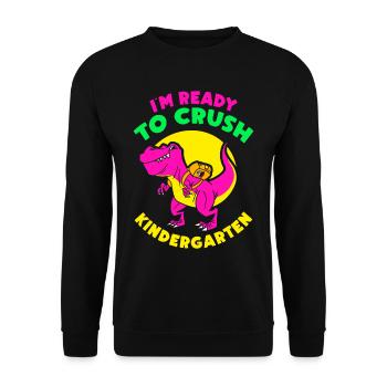 Je suis prêt à détruire le jardin d’enfants mignon - Sweat-shirt Unisexe - noir - Devant - Alina (178cm) & Michal (187cm)