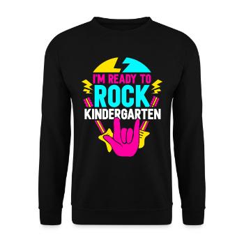 Je suis prêt à bercer les enfants de la maternelle - Sweat-shirt Unisexe - noir - Devant - Alina (178cm) & Michal (187cm)