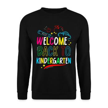 Bienvenue à la maternelle Sweet Children Humour - Sweat-shirt Unisexe - noir - Devant - Alina (178cm) & Michal (187cm)