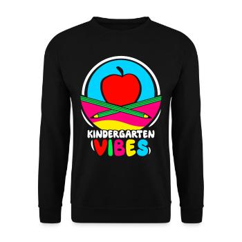 Kindergarten Vibes Mignons Enfants Humour Dictons - Sweat-shirt Unisexe - noir - Devant - Alina (178cm) & Michal (187cm)