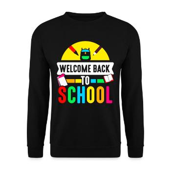 Welcome back to school Teachers Back to school - Unisex Sweatshirt - black - Front - Alina (178cm) & Michal (187cm)