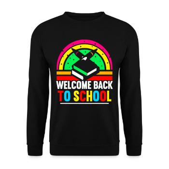 Welcome Back to School Back to School Teachers - Unisex Sweatshirt - black - Front - Alina (178cm) & Michal (187cm)