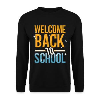 Welcome back to school Teachers Back to school - Unisex Sweatshirt - black - Front - Alina (178cm) & Michal (187cm)