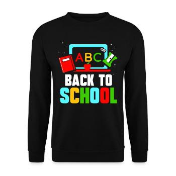 Back to School Back to School Teachers Back to School - Unisex Sweatshirt - black - Front - Alina (178cm) & Michal (187cm)