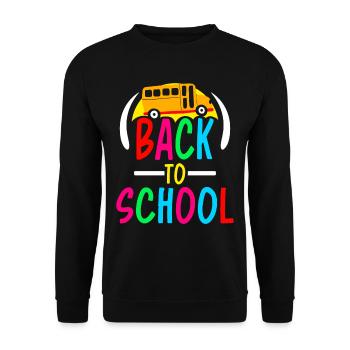 Back to School Back to School Back to School Teachers - Unisex Sweatshirt - black - Front - Alina (178cm) & Michal (187cm)