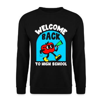 Welcome back to school Teachers Back to school - Unisex Sweatshirt - black - Front - Alina (178cm) & Michal (187cm)
