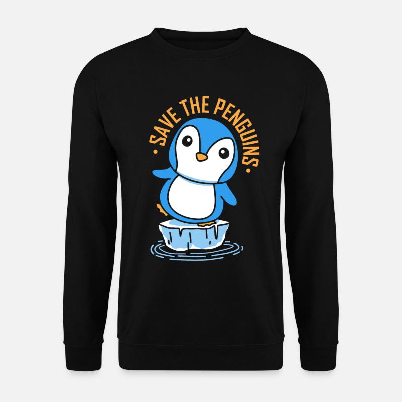 Rettet Die Pinguine Süß Pinguin Tier Liebhaber - Unisex Pullover - Schwarz