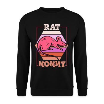 Rat Mama Rat Mama Lover Rats Cute Animal - Unisex Sweatshirt - black - Front - Alina (178cm) & Michal (187cm)