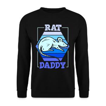 Rat Daddy Rat Papa Lover Animal Cute Rats - Unisex Sweatshirt - black - Front - Alina (178cm) & Michal (187cm)