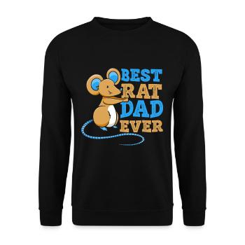 Bester Rattenvater Aller Zeiten Ratte Papa Junge - Unisex Pullover - Schwarz - Vorne - Alina (178cm) & Michal (187cm)