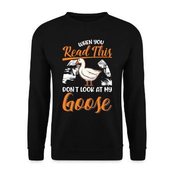 Oies Cadeau Goose Lovers Goose Éleveurs d’oies - Sweat-shirt Unisexe - noir - Devant - Alina (178cm) & Michal (187cm)