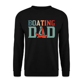 Boating father Yacht boating ship boat - Unisex Sweatshirt - black - Front - Alina (178cm) & Michal (187cm)
