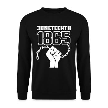 Juneteenth 1865 Africa African American Black - Unisex Sweatshirt - black - Front - Alina (178cm) & Michal (187cm)