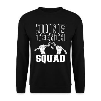 Juneteenth Team 1865 Black African American - Sweat-shirt Unisexe - noir - Devant - Alina (178cm) & Michal (187cm)