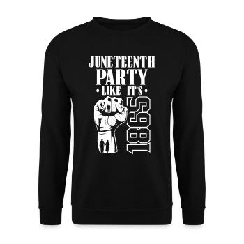 Juneteenth celebrate like in 1865 Black Africa - Unisex Sweatshirt - black - Front - Alina (178cm) & Michal (187cm)