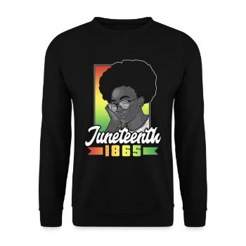 Juneteenth 1865 African American Black Africa - Unisex Sweatshirt - black - Front - Alina (178cm) & Michal (187cm)