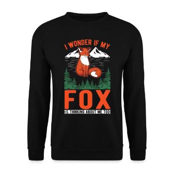 Renard Cadeau Renard Rouge - Sweat-shirt Unisexe - noir - Devant - Alina (178cm) & Michal (187cm)