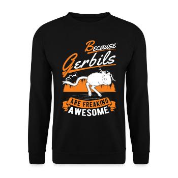 Parce que les gerbilles sont des gerbilles géniales - Sweat-shirt Unisexe - noir - Devant - Alina (178cm) & Michal (187cm)