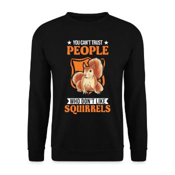 Écureuil Cadeau Écureuil Gris - Sweat-shirt Unisexe - noir - Devant - Alina (178cm) & Michal (187cm)